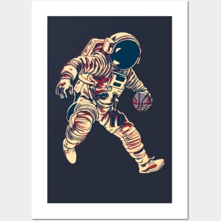 Astronaut Basketball Player Posters and Art